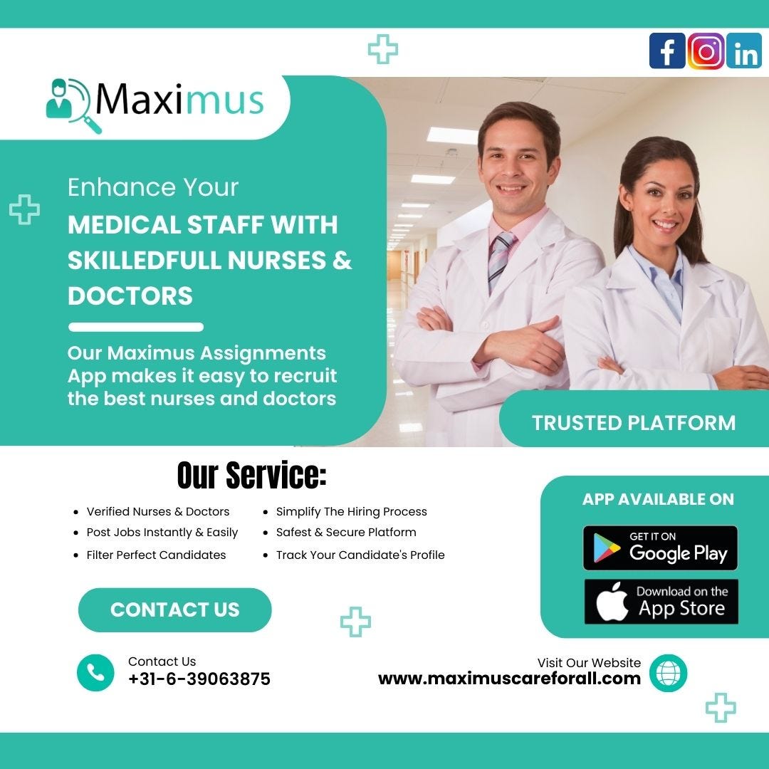 Give Your Nursing Careers a Boost with Maximus | by Maximuscareforall | May, 2024 | Medium